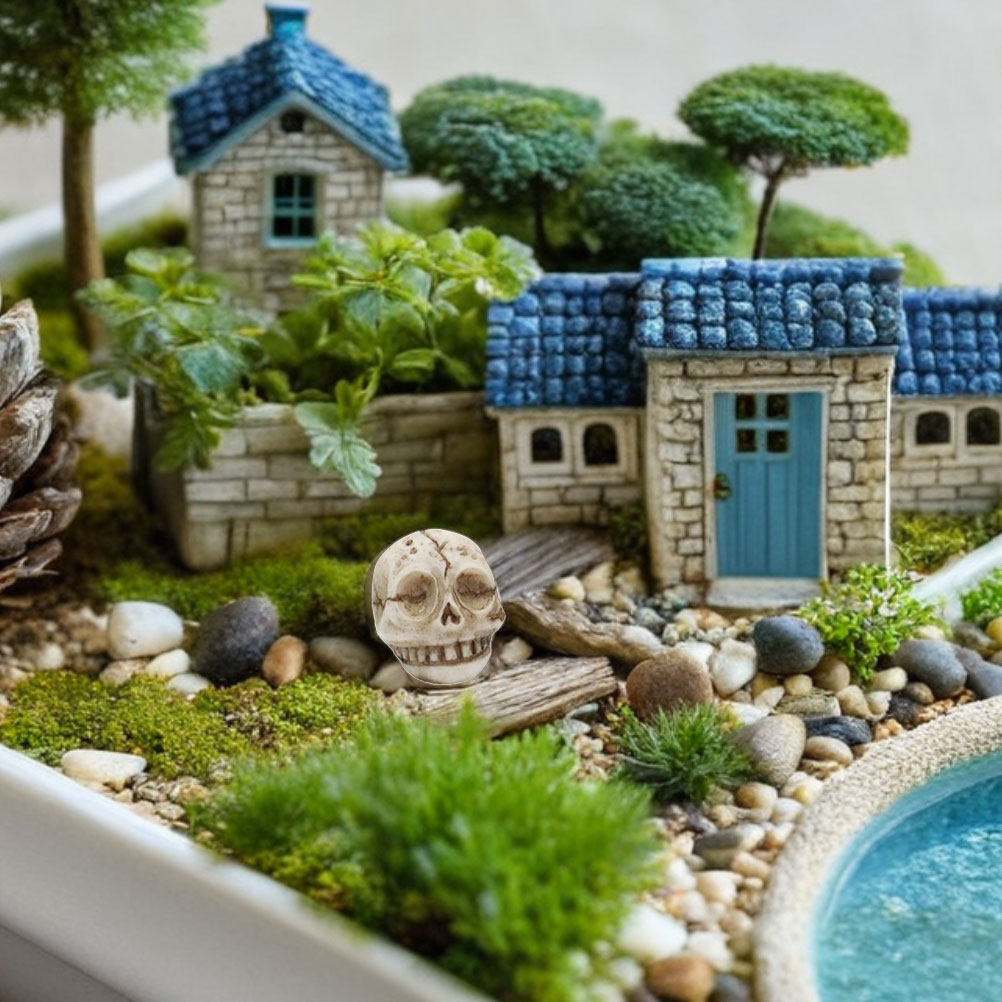 20Pcs Resin Smiling Skull Stat - огляд і ціна Aquarium Decor